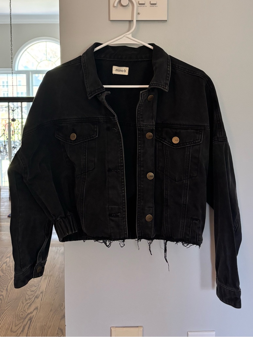 Black Cropped Jean Jacket
